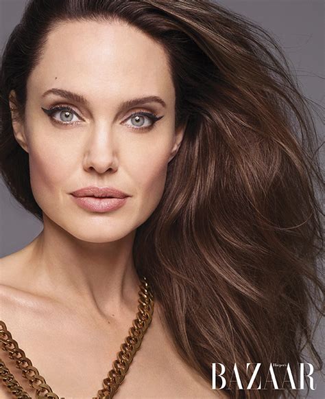 angelina jolie nudes|Angelina Jolie poses nude on Harpers Bazaar cover